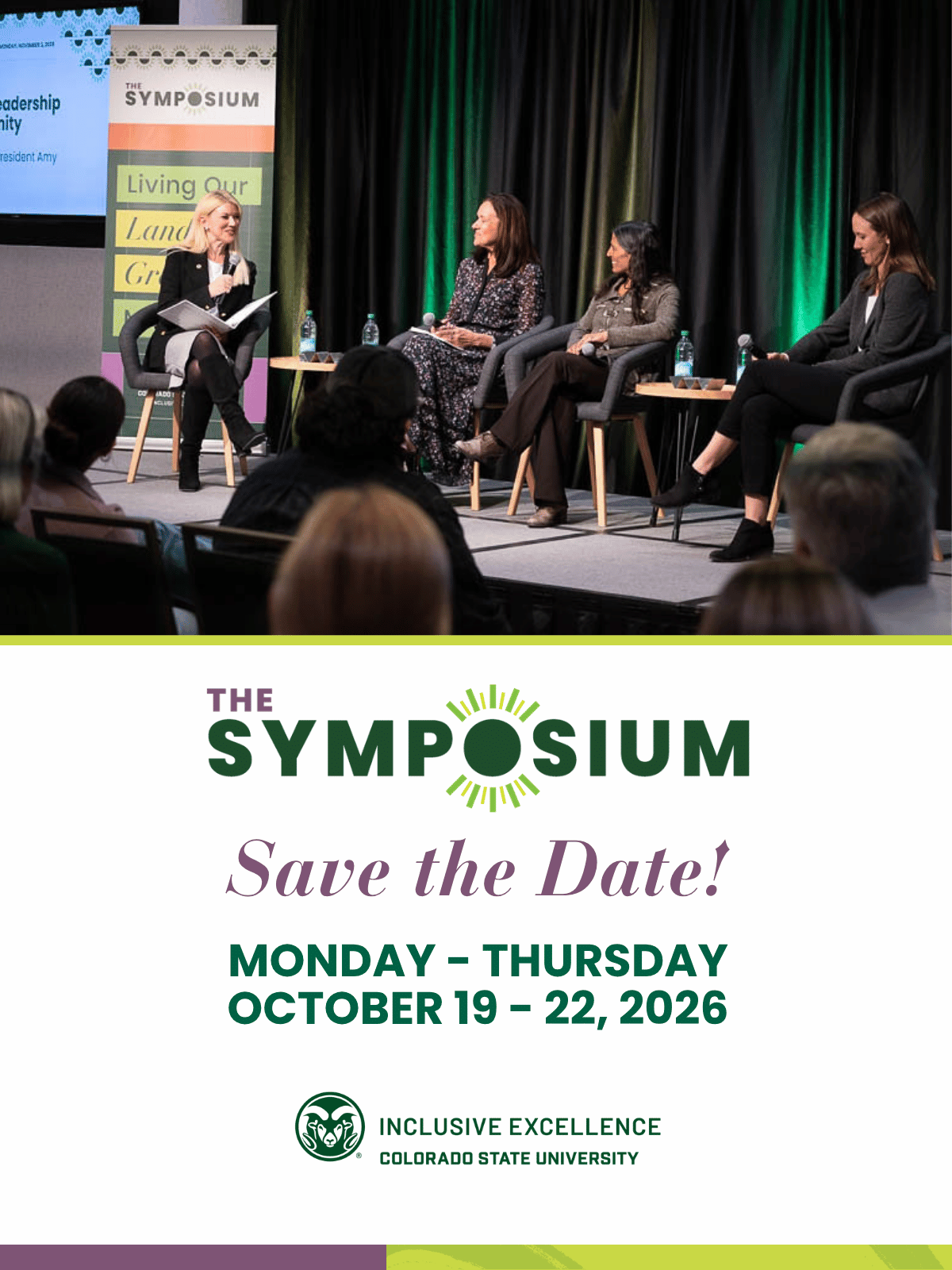 The Symposium Save the Date: Monday through Thursday, October 19 to 22, 2026