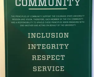Principles of Community sign