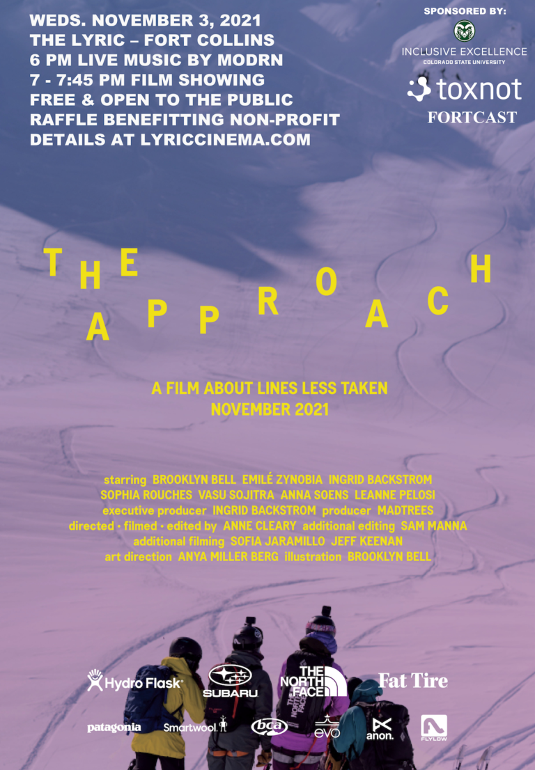 The Approach movie poster: four individuals looking down a ski run